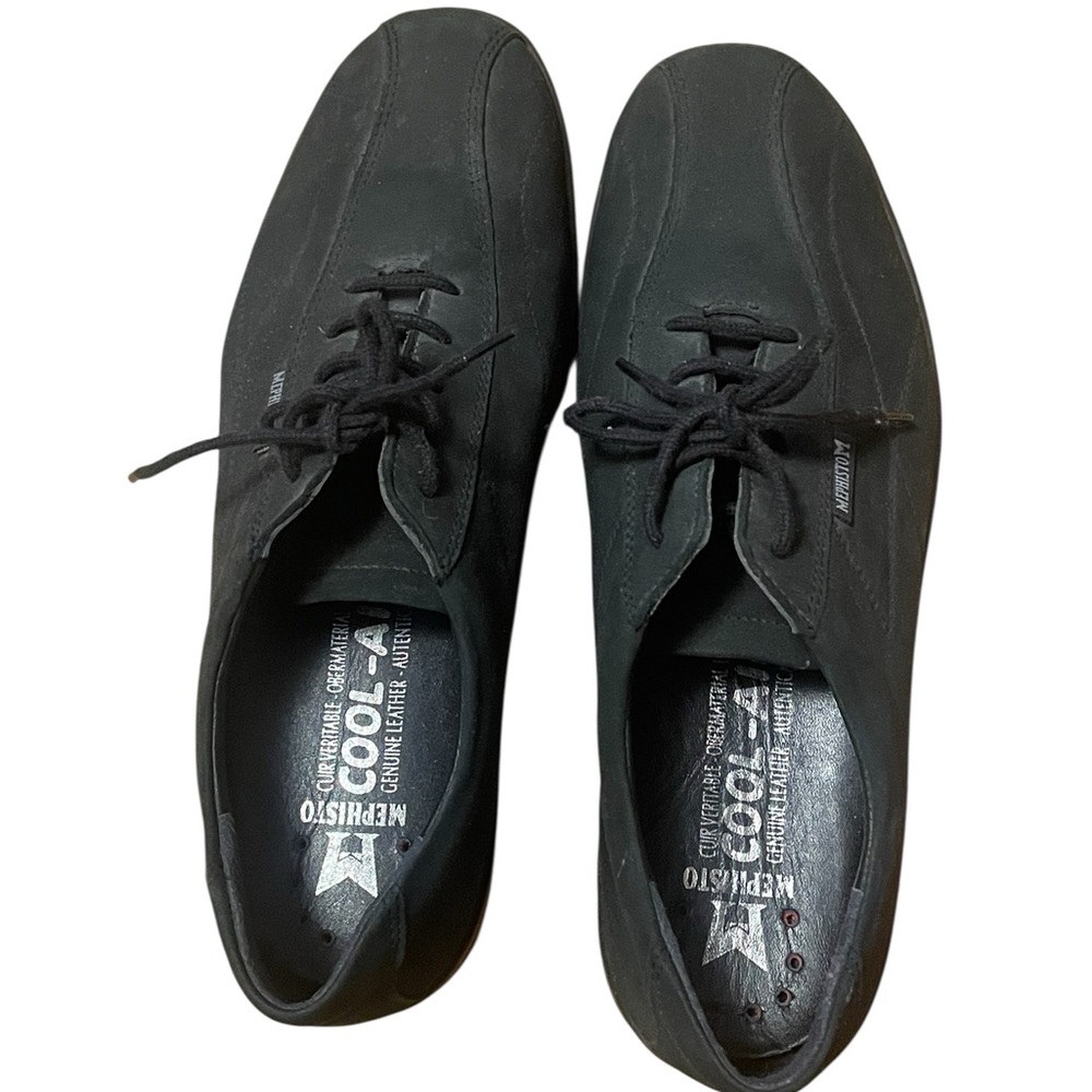 Mephisto Cool Air Genuine Leather Comfort Shoes - Black - Size 7.5
